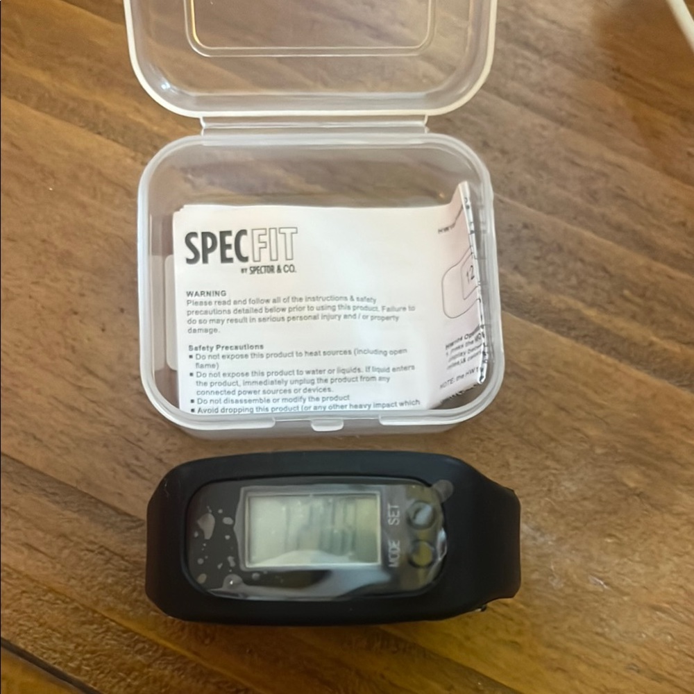 Black SpecFit Digital Pedometer